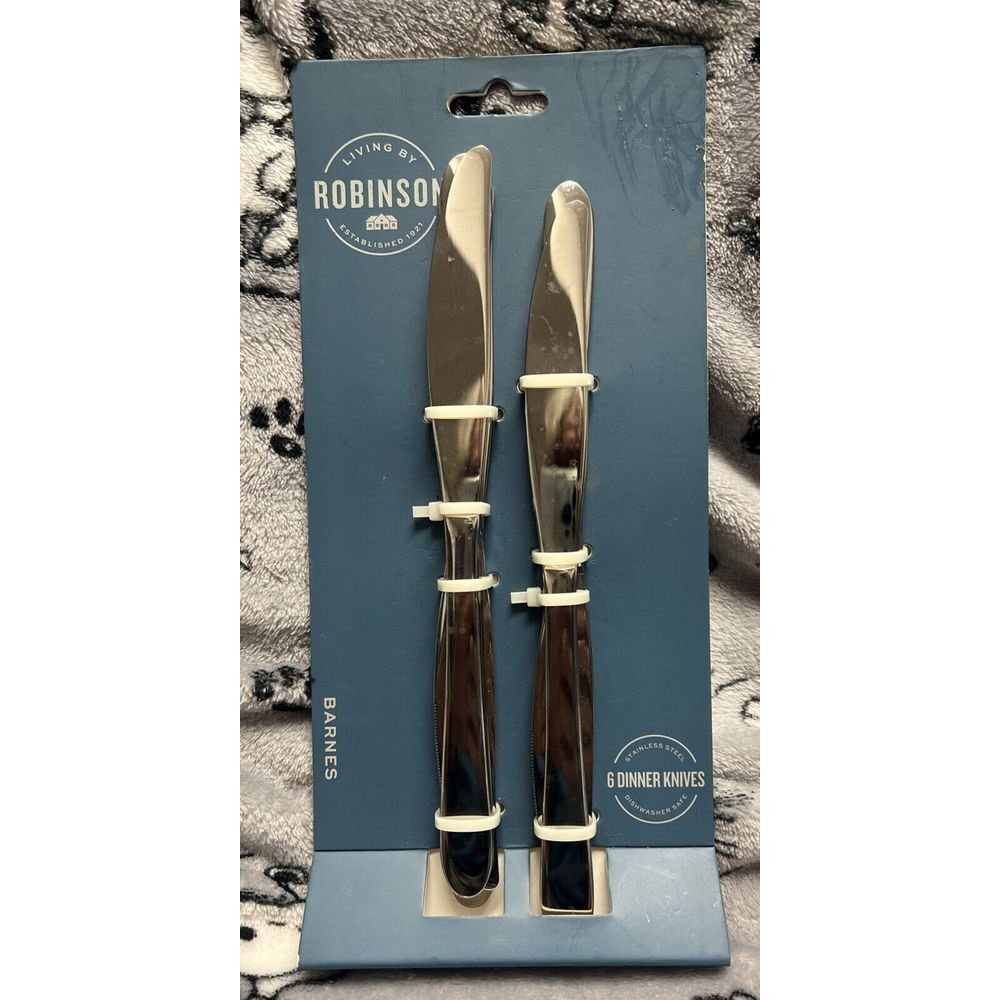 ROBINSON Stainless Steel Dinner Knives Set of 6